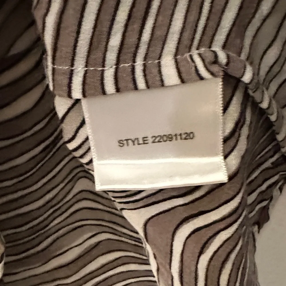 Tory Burch Black and White Striped Blouse - Preloved